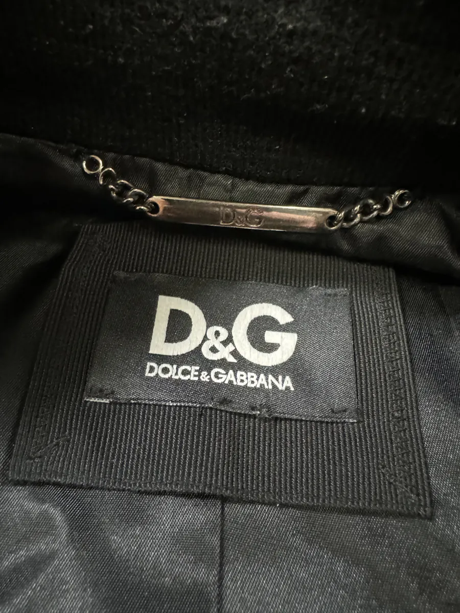 2000s Dolce & Gabbana Black Leather Biker Jacket - Image 11