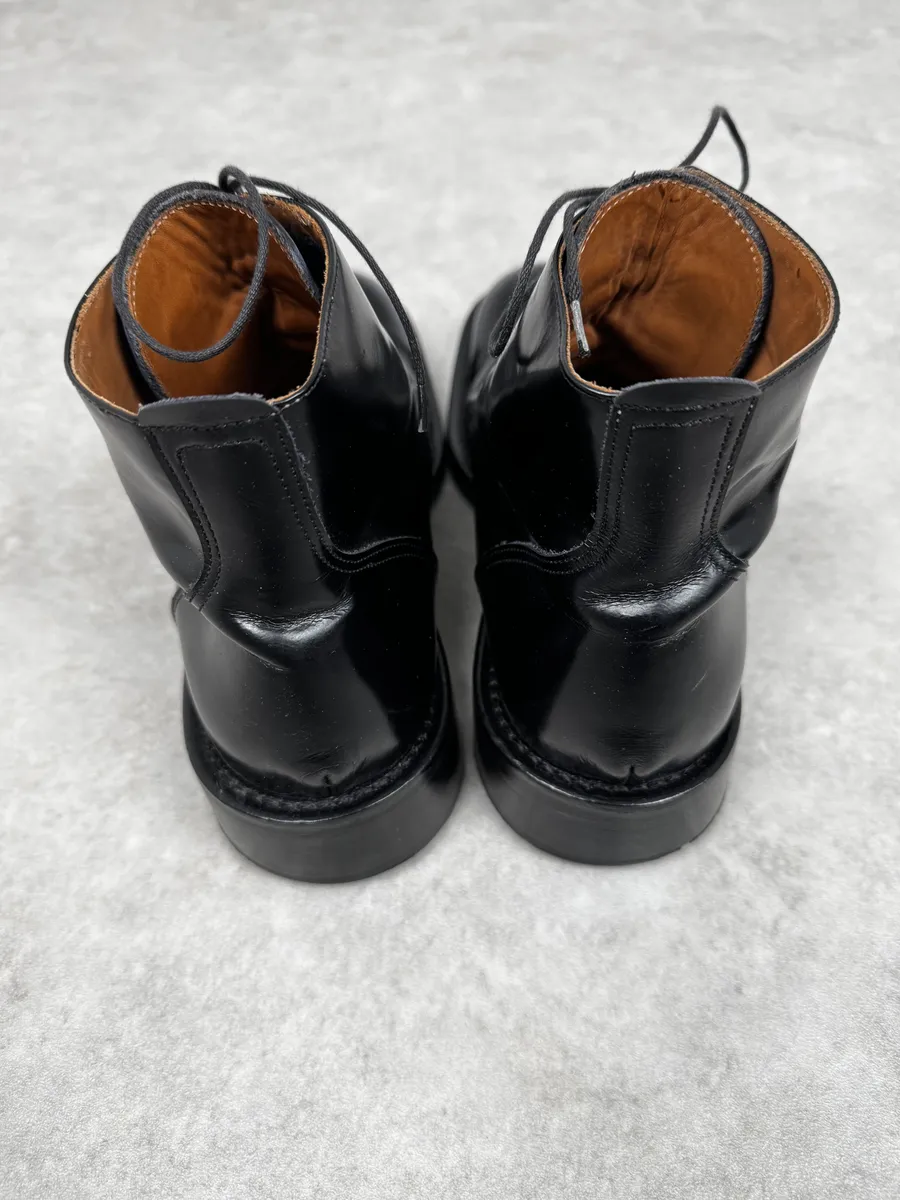 2000s Dolce & Gabbana Black Leather Ranger Boots - Image 3