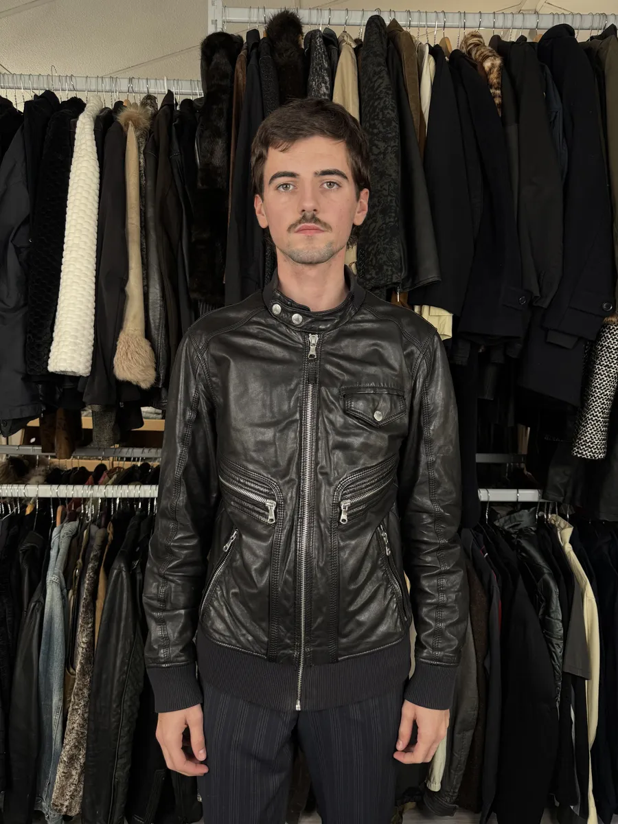 2000s Dolce & Gabbana Black Multi Zips Leather Jacket - Image 3