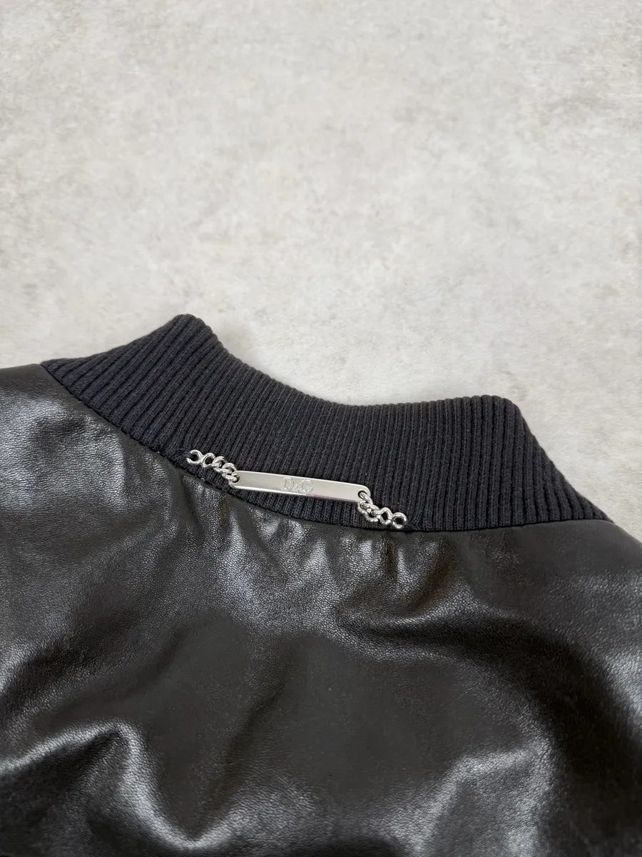 2000s Dolce & Gabbana Black Multi Zips Leather Jacket - Image 8
