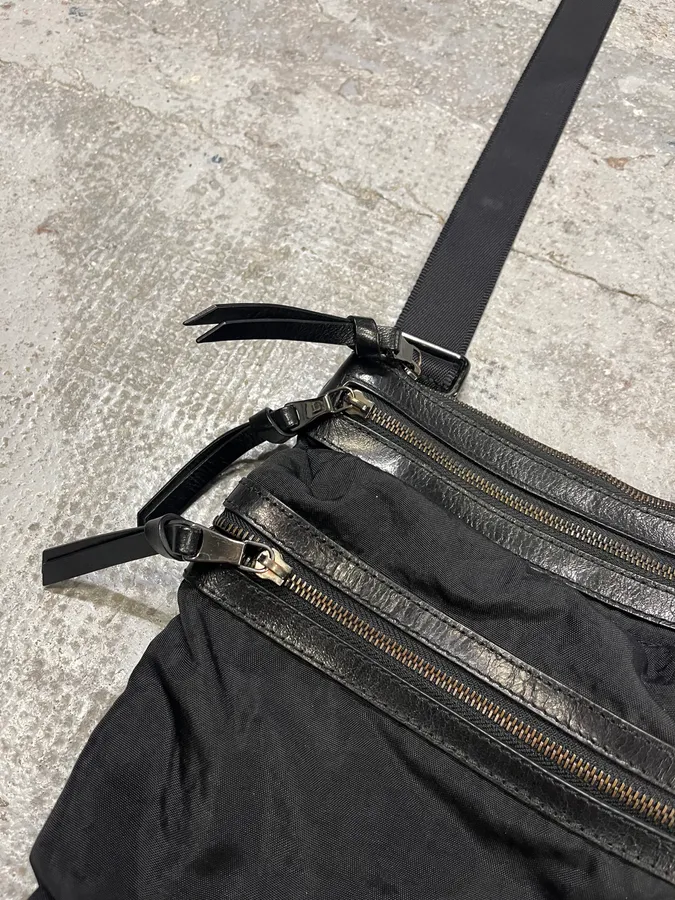 2000s Dolce & Gabbana Black Nylon Cargo Shoulder Bag - Image 4