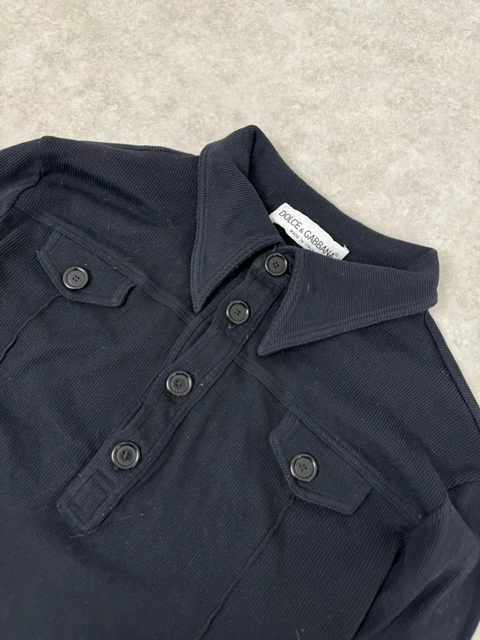2000s Dolce & Gabbana Black Polo Longsleeves - Image 5