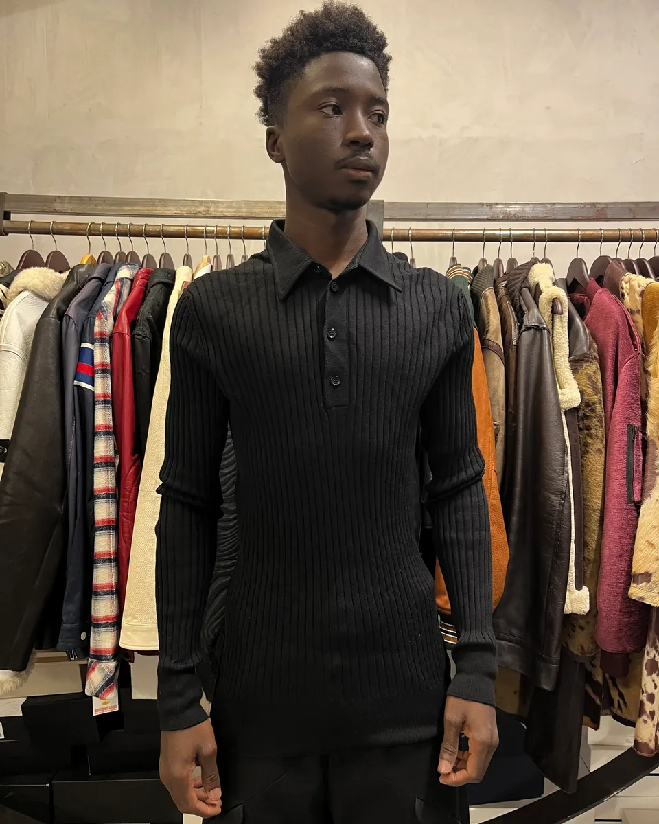 2000s Dolce & Gabbana Black Polo Longsleeves
