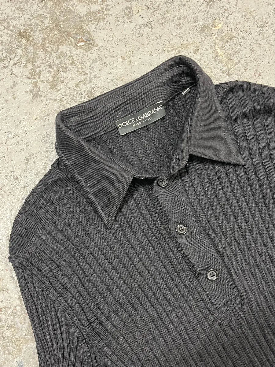 2000s Dolce & Gabbana Black Polo Longsleeves - Image 5