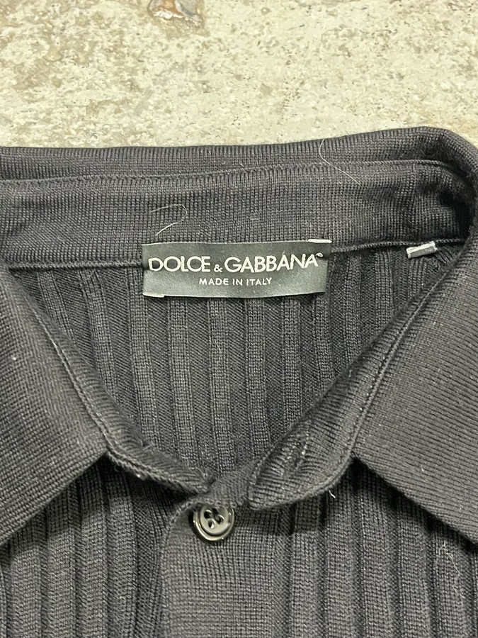 2000s Dolce & Gabbana Black Polo Longsleeves - Image 8