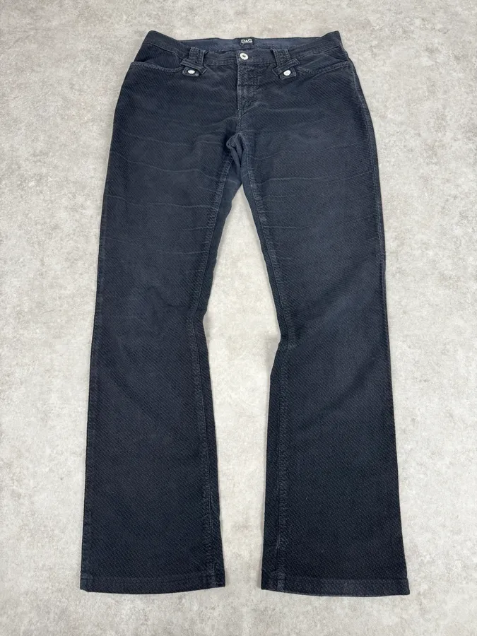 2000s Dolce & Gabbana Black Relaxed Pants - Image 4