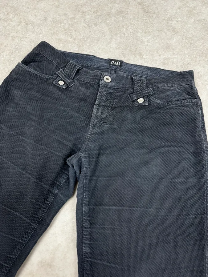 2000s Dolce & Gabbana Black Relaxed Pants - Image 6