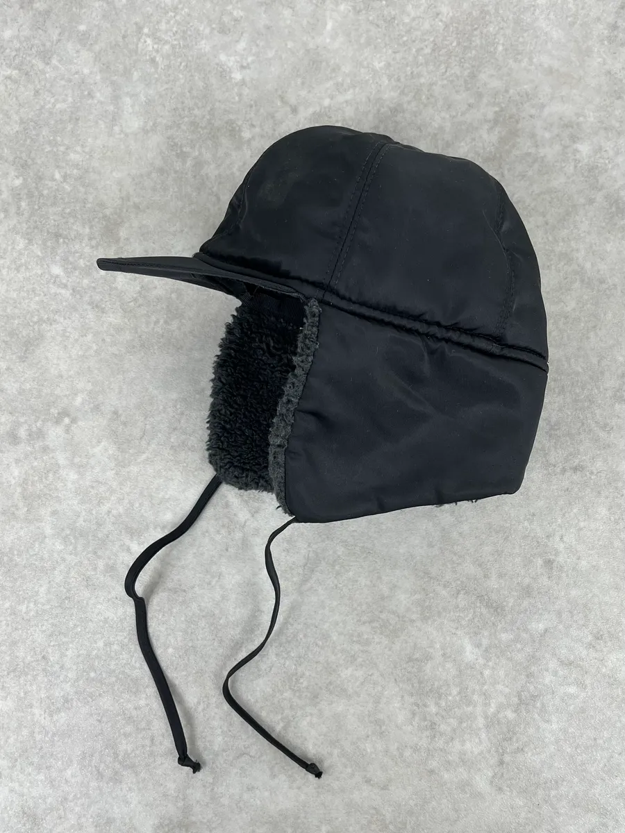 2000s Dolce & Gabbana Black Snow Cap Trapper Chapka