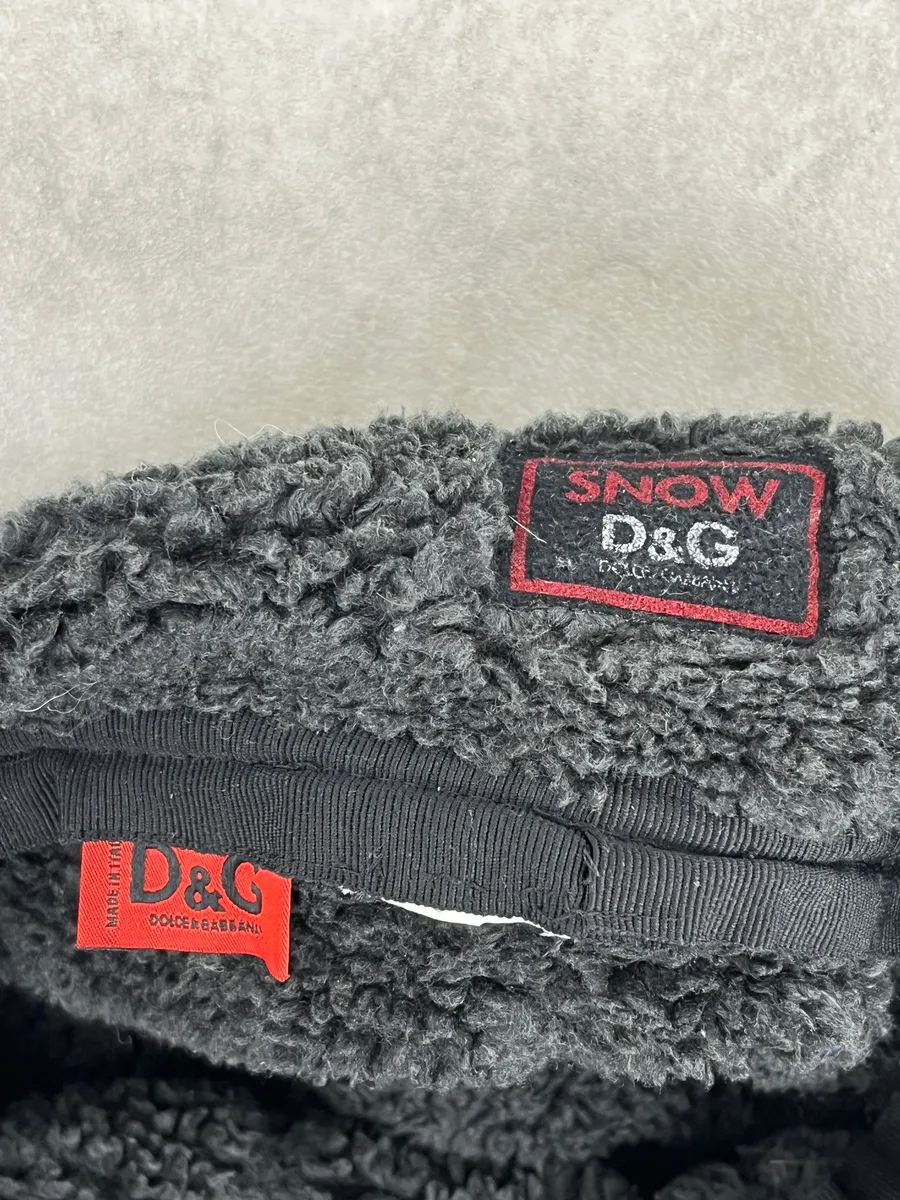 2000s Dolce & Gabbana Black Snow Cap Trapper Chapka - Image 9