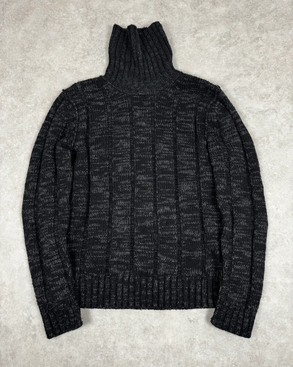 2000s Dolce & Gabbana Black Wool Turtleneck Sweater - Image 2