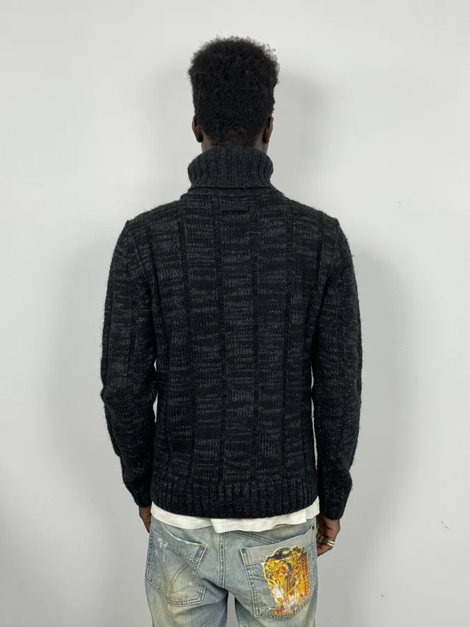 2000s Dolce & Gabbana Black Wool Turtleneck Sweater - Image 3