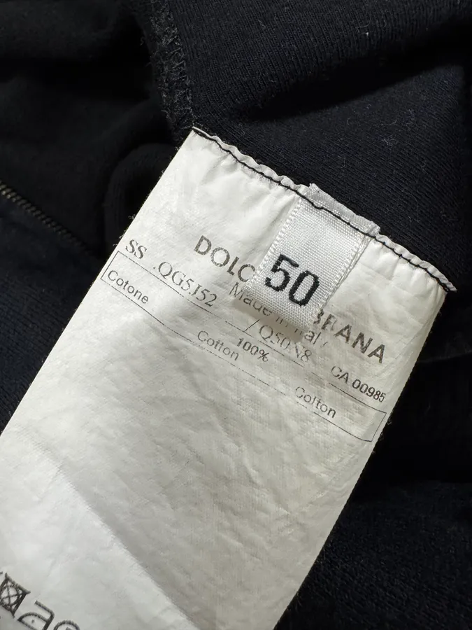 2000s Dolce & Gabbana Black Zip-up Sweatshirt - Image 5