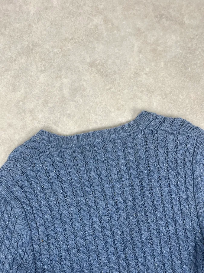 2000s Dolce & Gabbana Blue Buttoned Cardigan Sweater - Image 7
