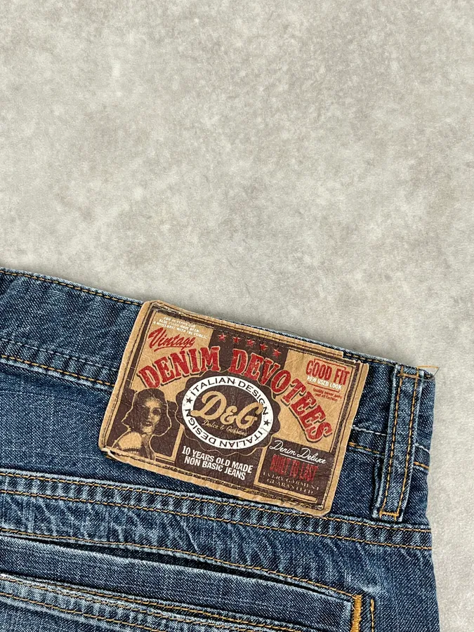 2000s Dolce & Gabbana Blue Classy Denim Jeans - Image 12