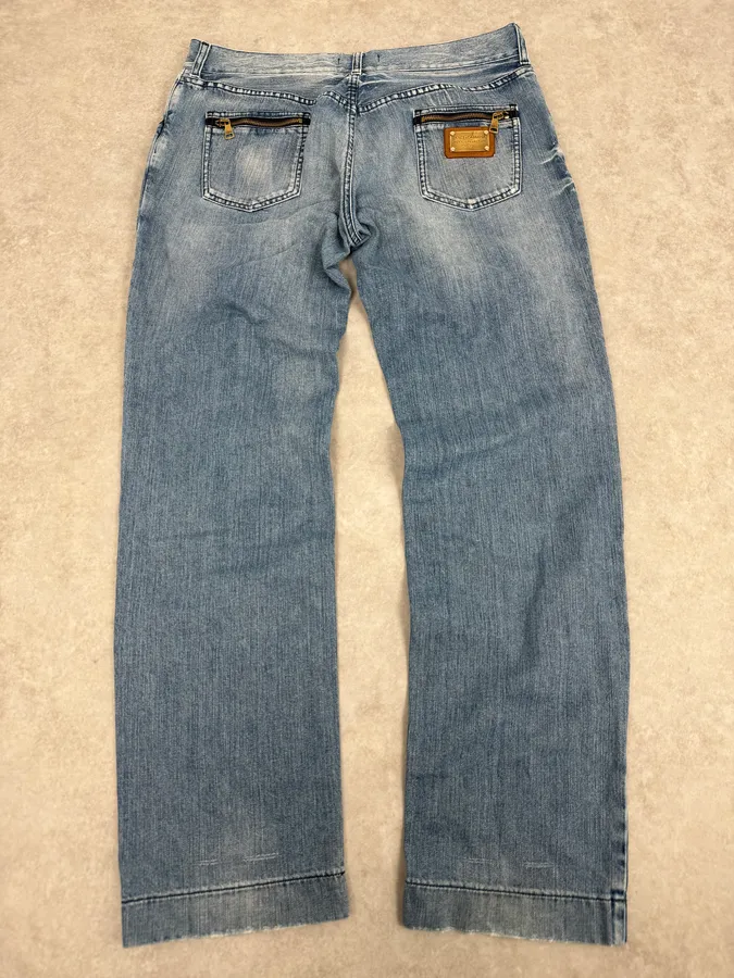 2000s Dolce & Gabbana Blue Denim Jeans - Image 6