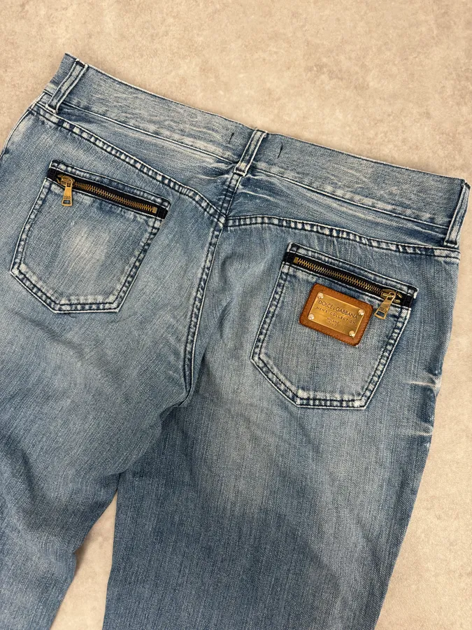 2000s Dolce & Gabbana Blue Denim Jeans - Image 7