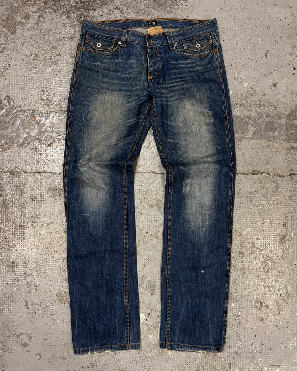 2000s Dolce & Gabbana Blue Denim Jeans