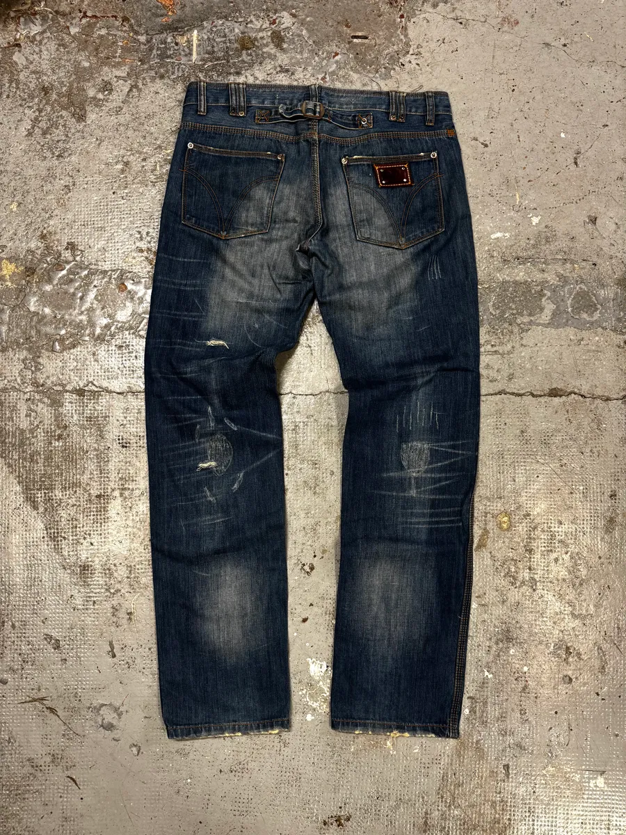 2000s Dolce & Gabbana Blue Denim Jeans - Image 3