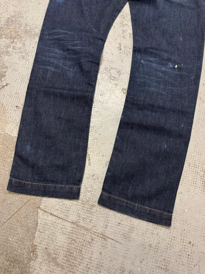 2000s Dolce & Gabbana Blue Eroded Brut Denim Jeans - Image 12