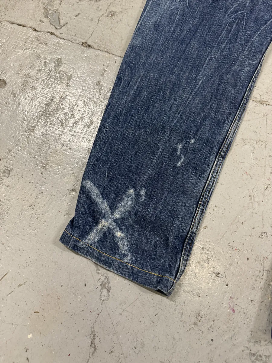 2000s Dolce & Gabbana Blue Faded Denim Jeans - Image 6