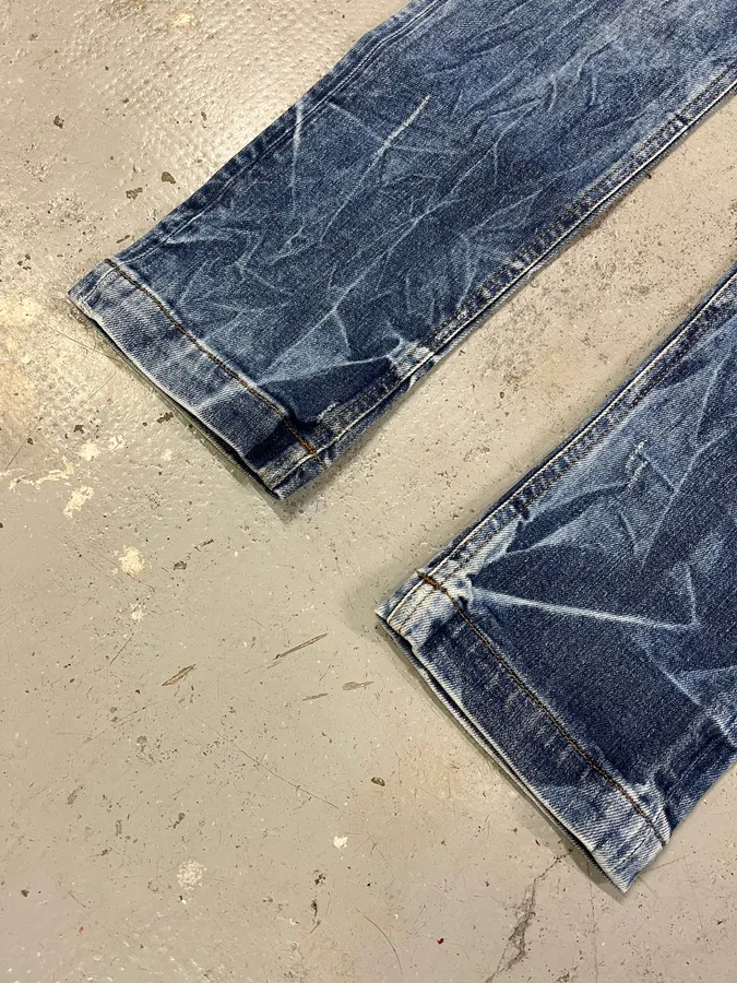 2000s Dolce & Gabbana Blue Faded Regular Denim Jeans - Image 12