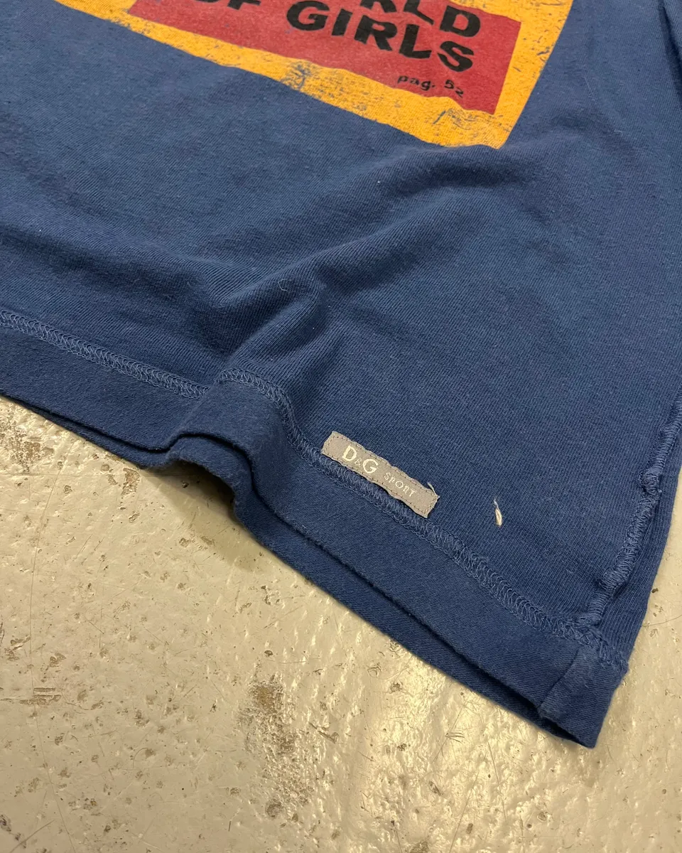2000s Dolce & Gabbana Blue Paradise Dream Girl T-Shirt - Image 7