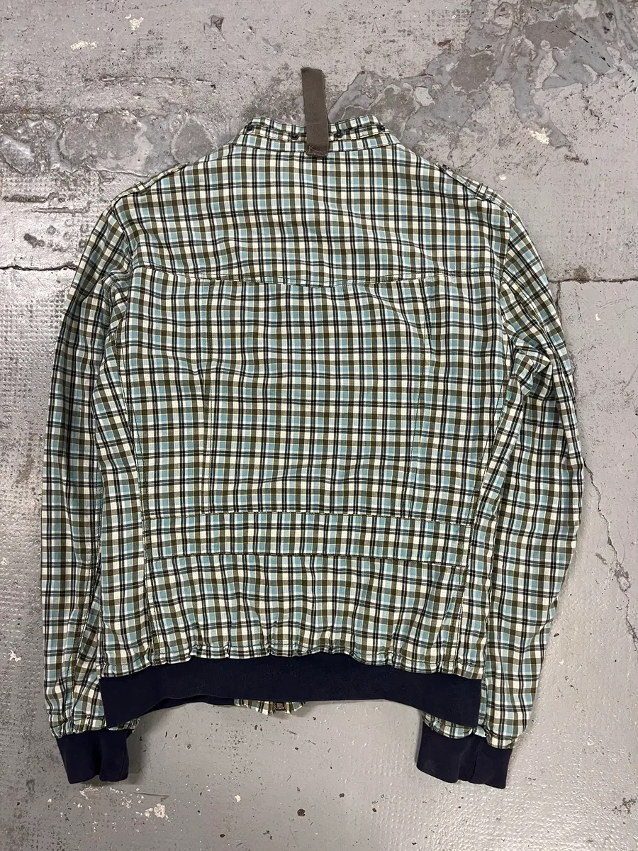 2000s Dolce & Gabbana Blue & White Tartan Bomber Jacket - Image 6
