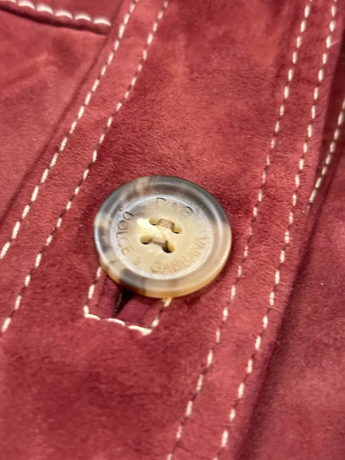 2000s Dolce & Gabbana Bordeaux Sherpa Collar Leather Jacket - Image 8
