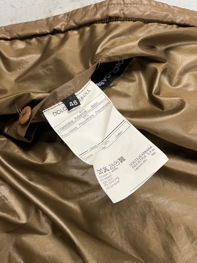 2000s Dolce & Gabbana Bronze Zip Jacket - Image 11