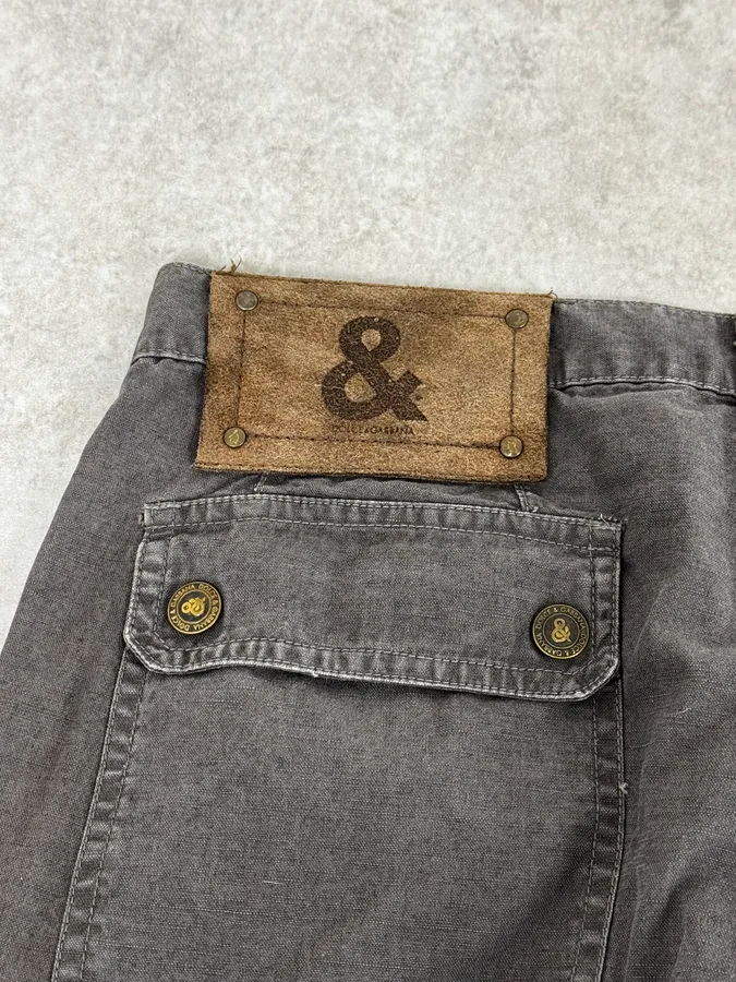 2000s Dolce & Gabbana Brown Cargo Pants - Image 11