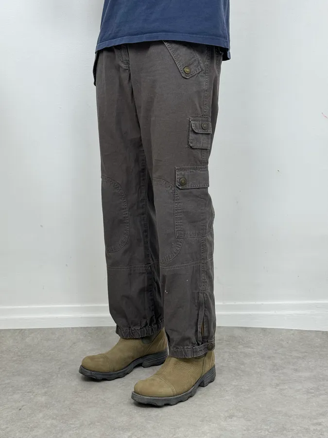 2000s Dolce & Gabbana Brown Cargo Pants - Image 3