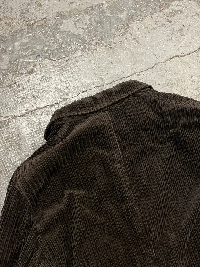 2000s Dolce & Gabbana Brown Corduroy Puffer Double Layer Jacket - Image 8
