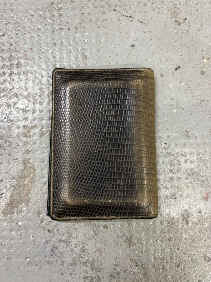 2000s Dolce & Gabbana Brown Crocodile Effect Leather Wallet - Image 2
