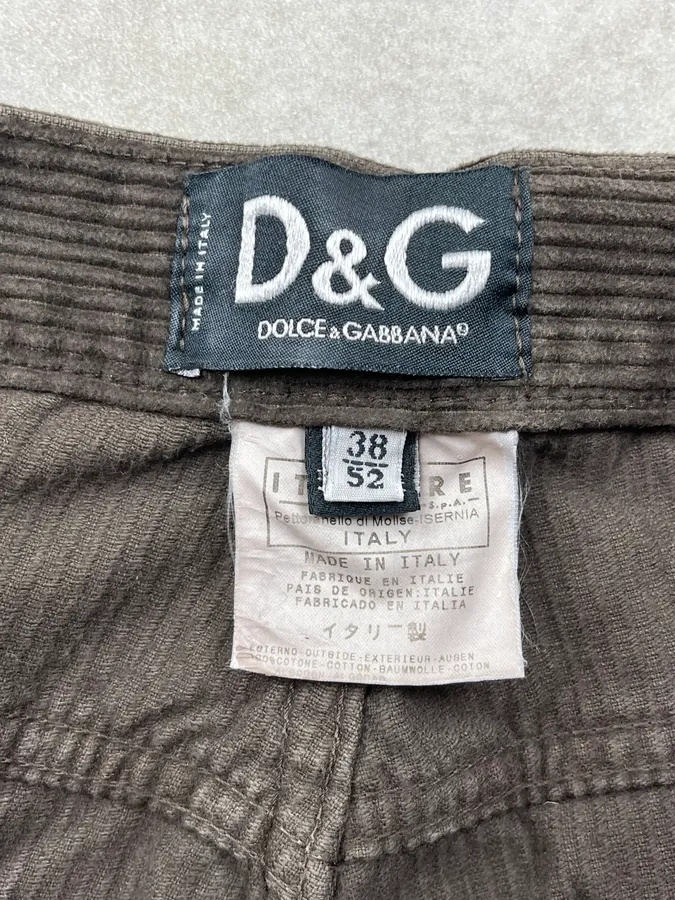 2000s Dolce & Gabbana Brown Distressed Corduroy Pants - Image 13