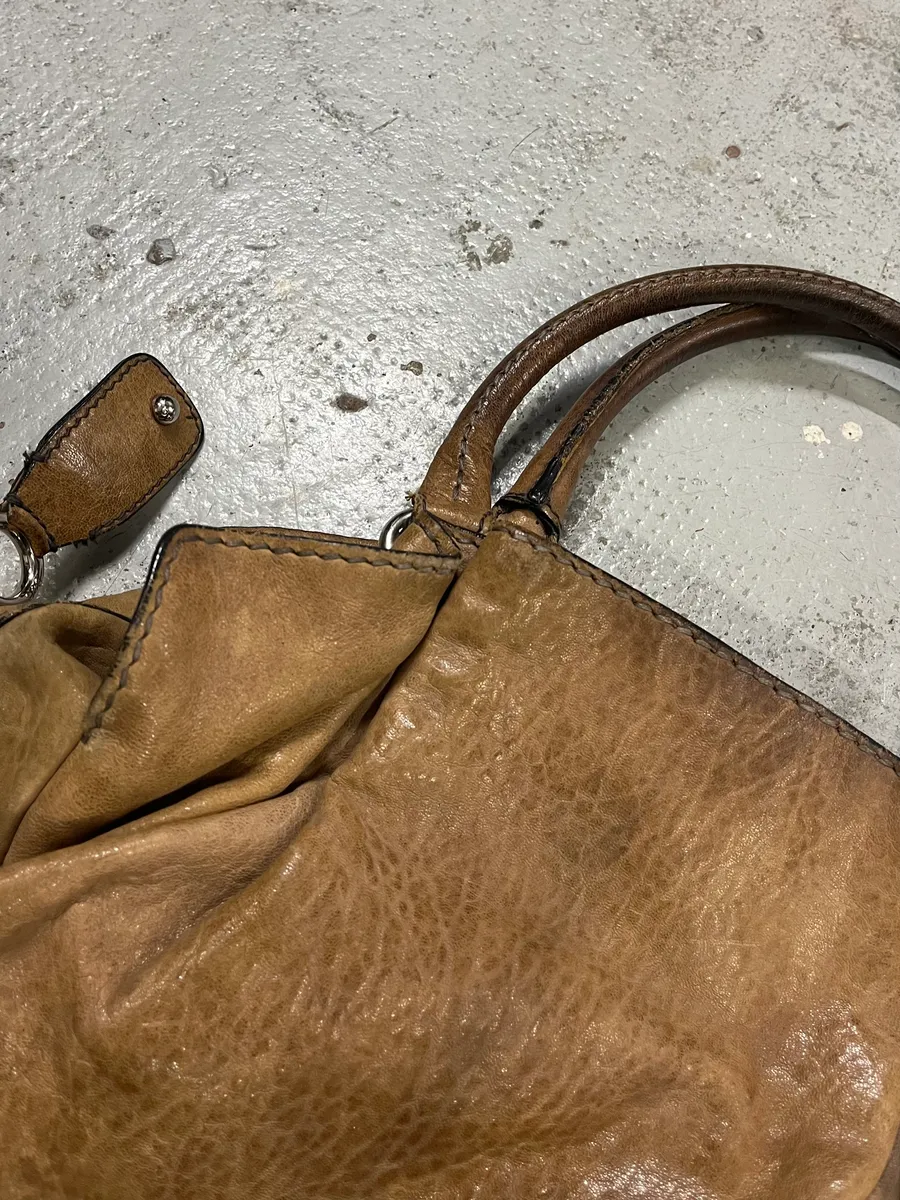 2000s Dolce & Gabbana Brown Leather Handle Bag - Image 4