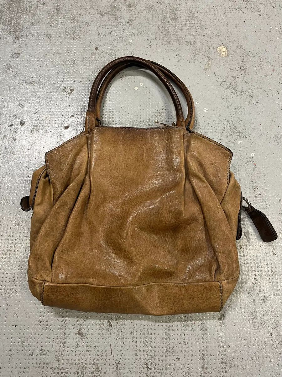 2000s Dolce & Gabbana Brown Leather Handle Bag - Image 6