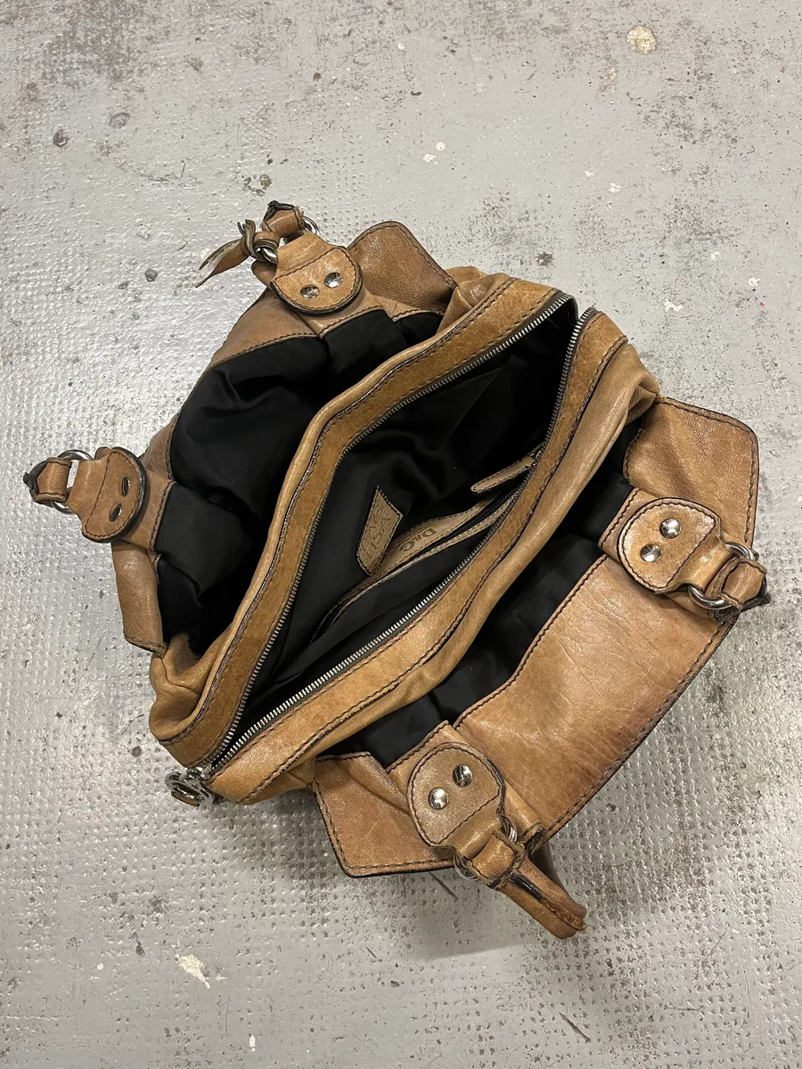 2000s Dolce & Gabbana Brown Leather Handle Bag - Image 7