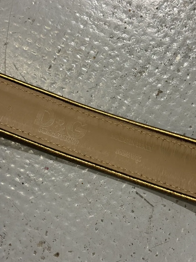 2000s Dolce & Gabbana Brown Pony Hair Leather Cowhide Belt - Image 8