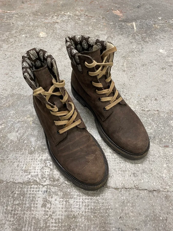 2000s Dolce & Gabbana Brown Premium Leather Boots - Image 4
