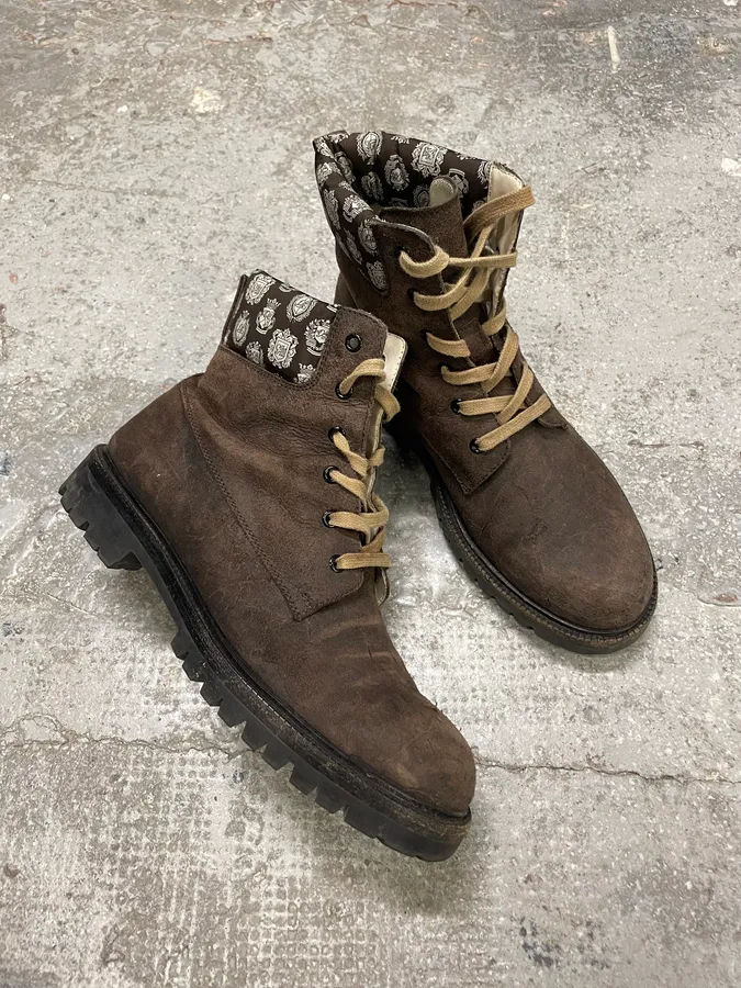2000s Dolce & Gabbana Brown Premium Leather Boots - Image 5