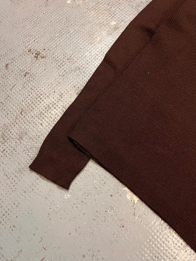 2000s Dolce & Gabbana Brown Wool Polo Longsleeves - Image 6