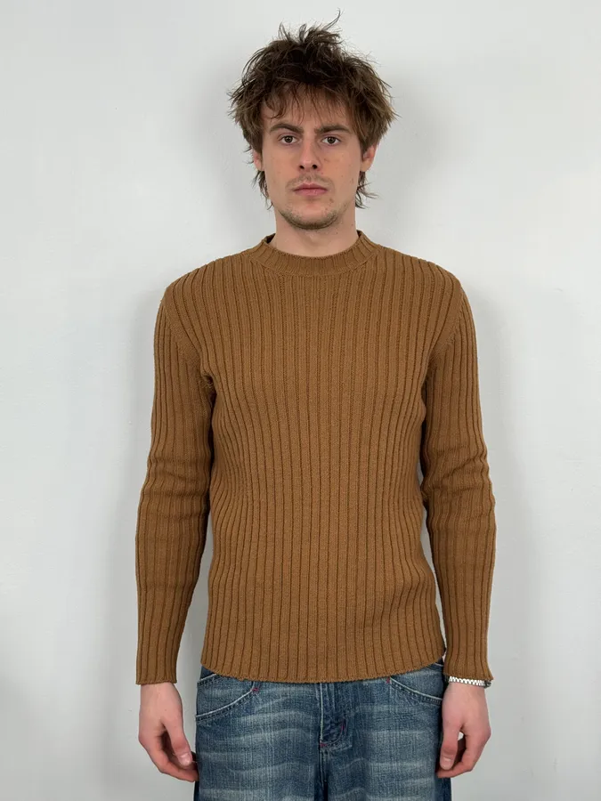 2000s Dolce & Gabbana Brown Wool Sweater - Image 2