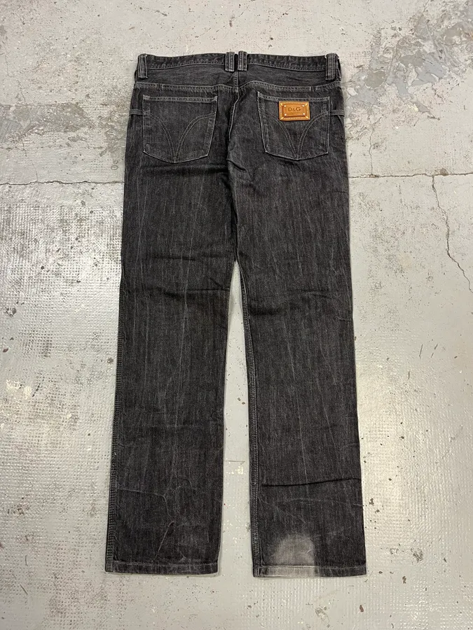 2000s Dolce & Gabbana Brut Dark Grey Jeans - Image 9