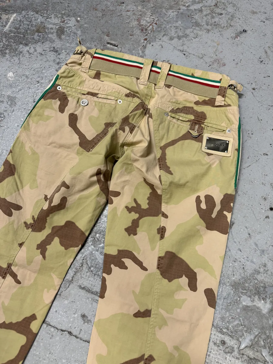 2000s Dolce & Gabbana Camouflage Cargo Pants - Image 6