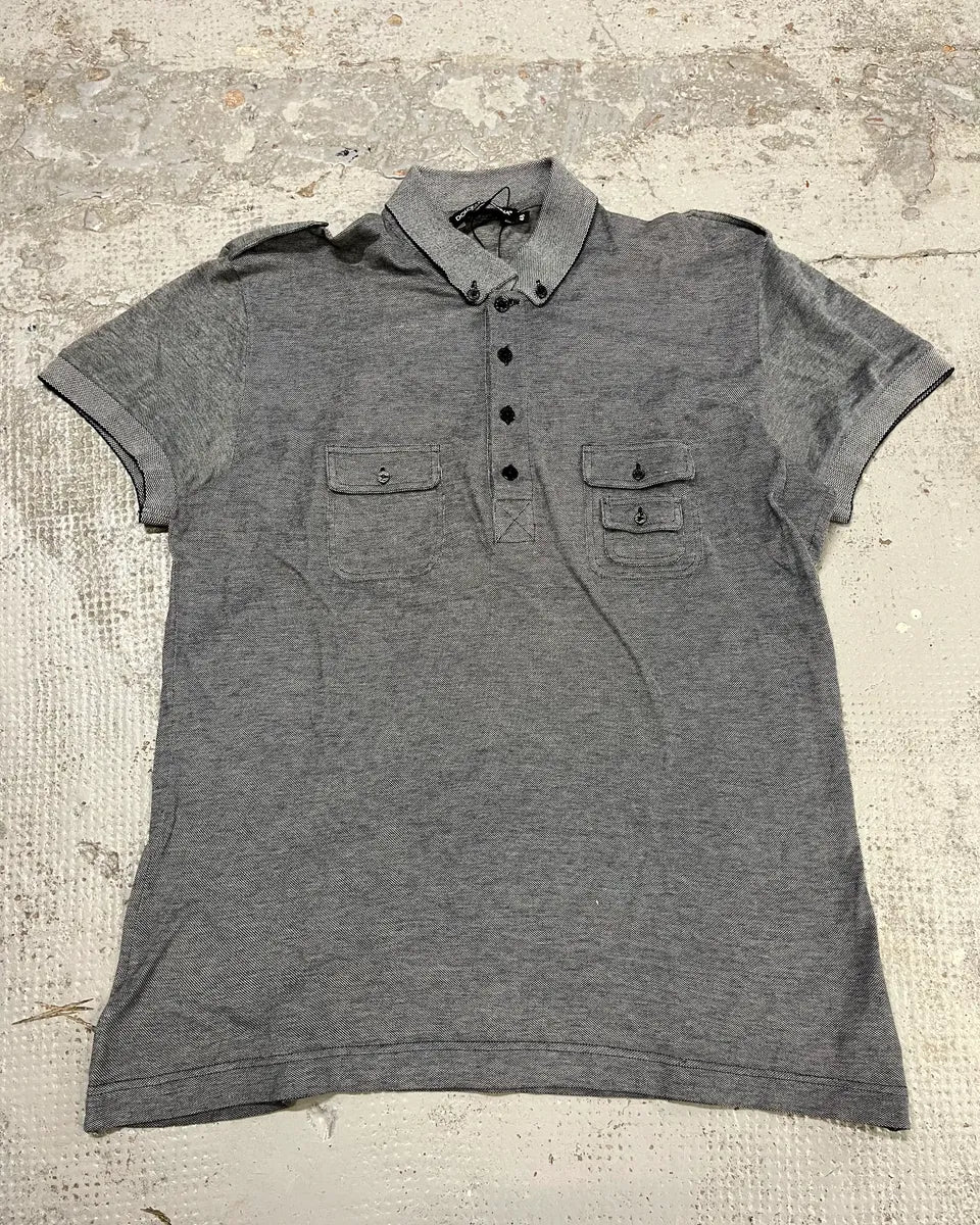 2000s Dolce & Gabbana Cargo Grey Polo - Image 3