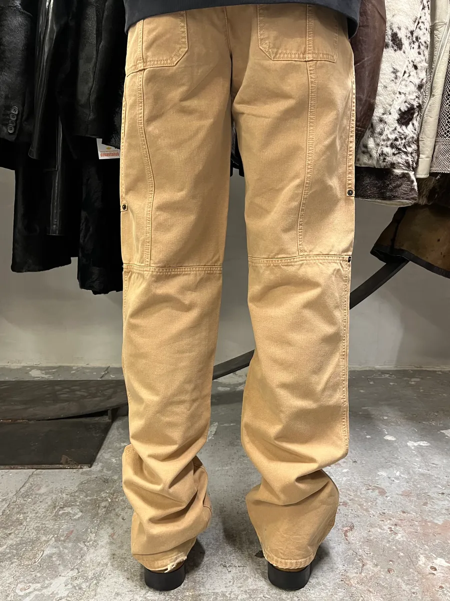 2000s Dolce & Gabbana Carpenter Beige Pants - Image 4