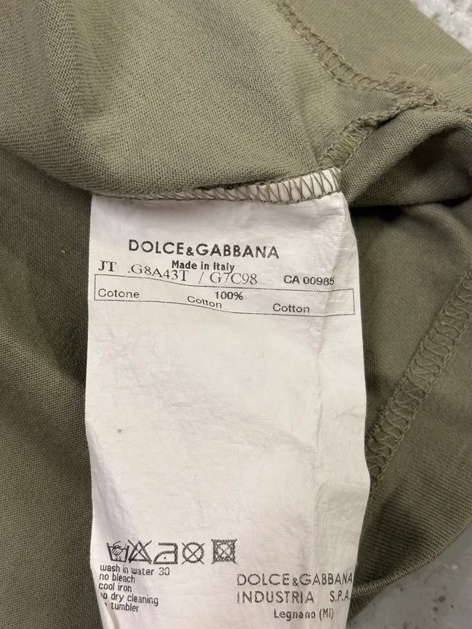 2000s Dolce & Gabbana Censored Khaki Tank Top - Image 9