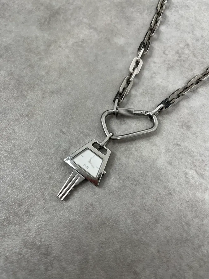 2000s Dolce & Gabbana Chain Key Necklace - Image 3