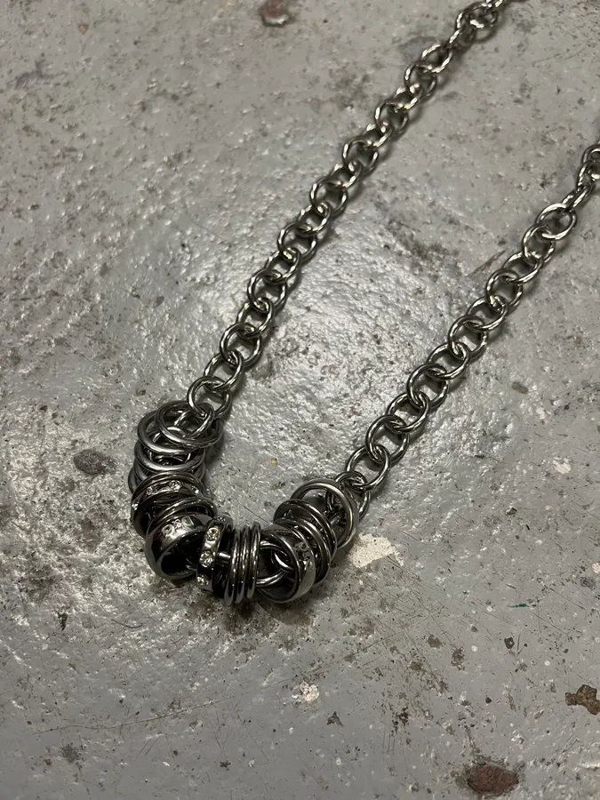 2000s Dolce & Gabbana Chain Linked Stainless Steel Necklace - Image 3