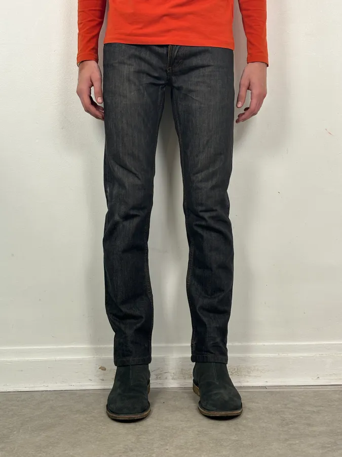 2000s Dolce & Gabbana Dark Grey Denim Power Straight Jeans - Image 3